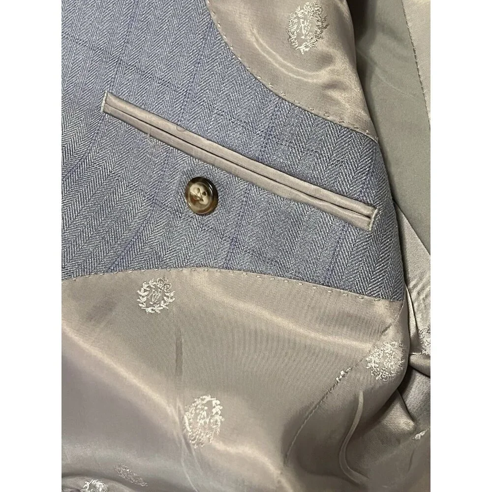 Lauren Ralph Lauren Blazer Men’s 40R‎ Blue Silk Wool Blend Career Classic